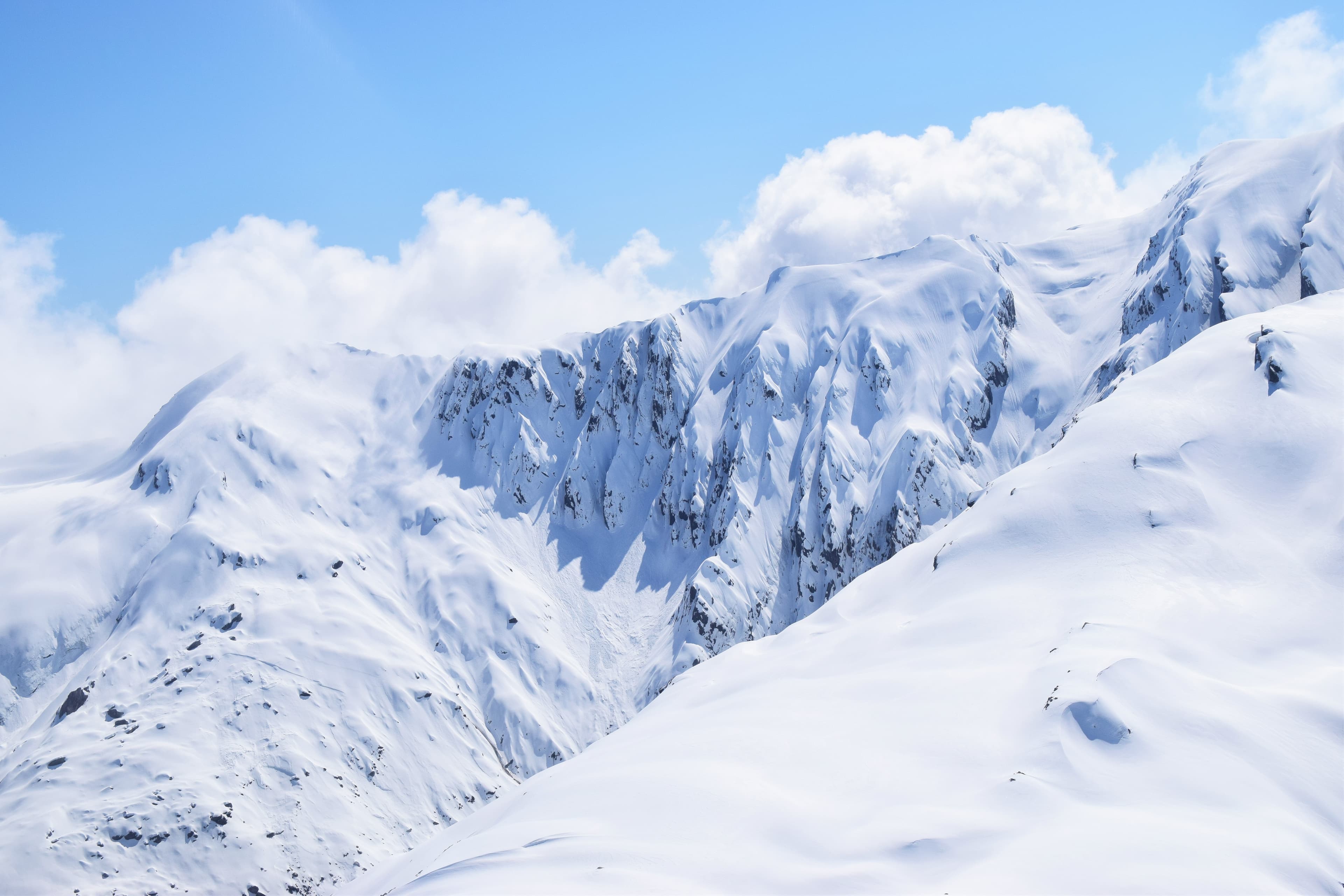 snowy mountains